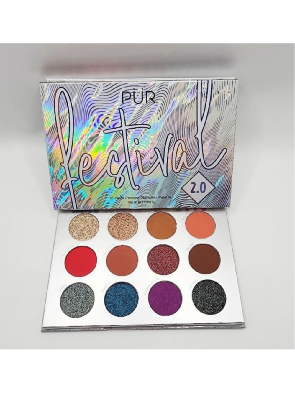 PUR Festival 2.0 12-Pan Pressed Pigments Multi-Color Eyeshadow Palette